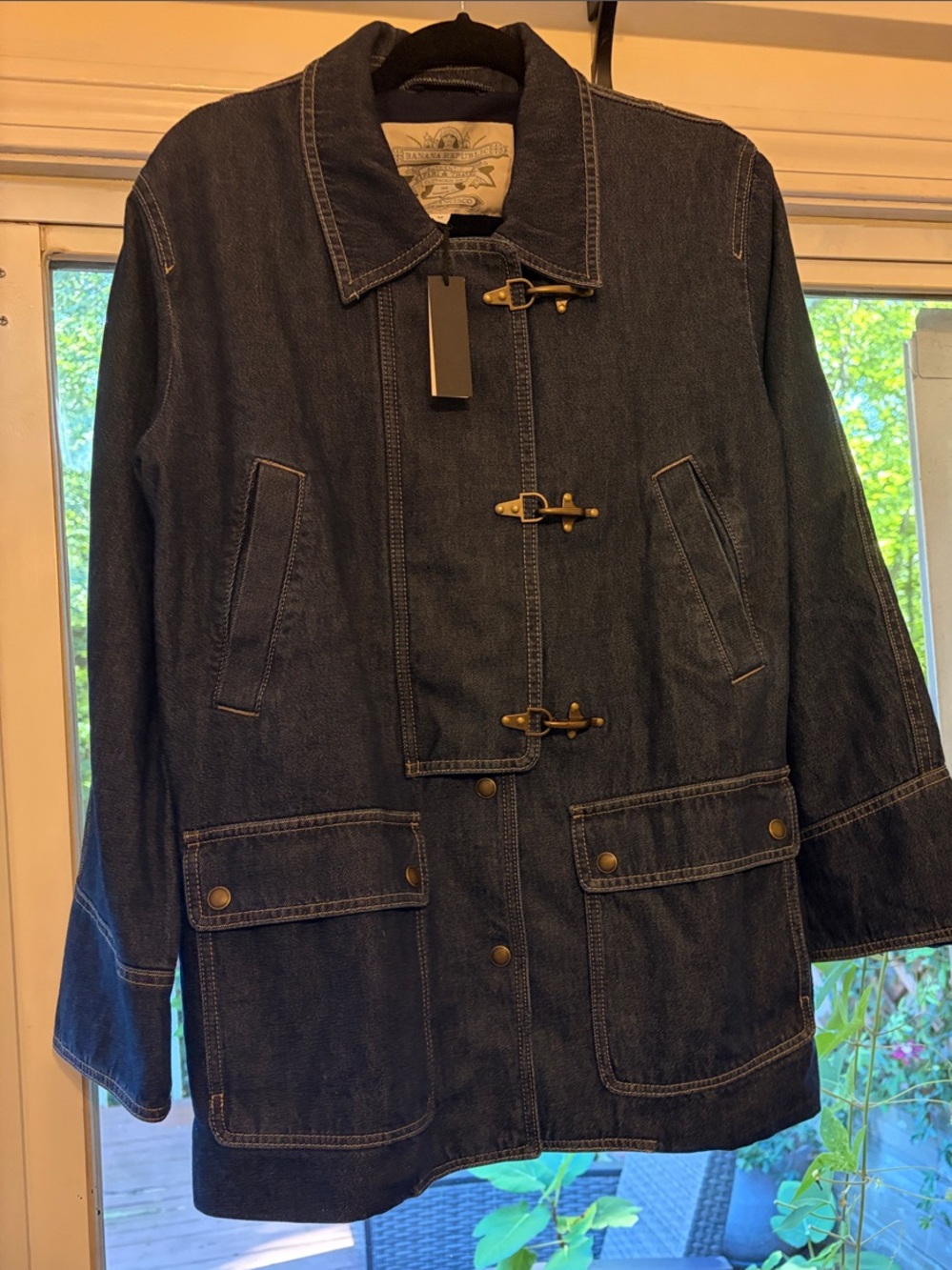 Banana Republic Dark Blue Denim Barn Jacket - Women's